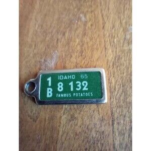 1965 Idaho Keychain License Plate Disabled American Veterans
